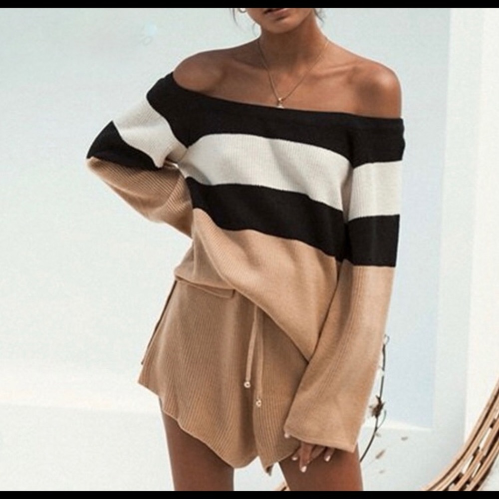🆕😍Cozy Knit Sweater,Off the shoulder sweater - Picture 1 of 5